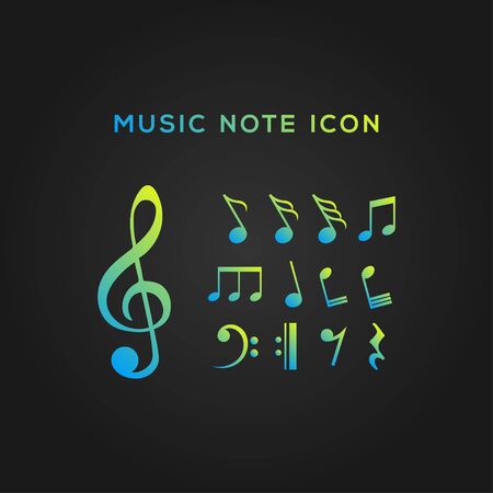 Note Music Icon Design. Melody Designのイラスト素材