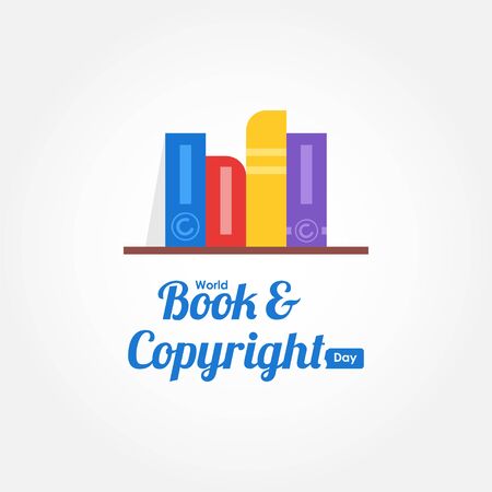 World Book And Copyright Day Vector Design For Banner or Backgroundのイラスト素材