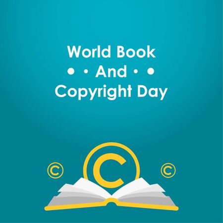 World Book And Copyright Day Vector Design For Banner or Backgroundのイラスト素材