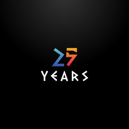 Unique Gradient Number Anniversary Design