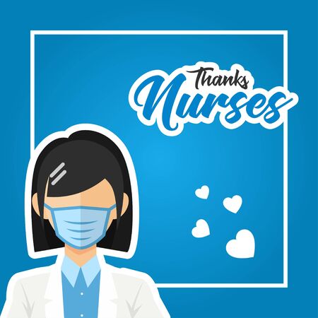 Thank You Doctor, Nurse, Medical Staff Vector For Greeting Designのイラスト素材