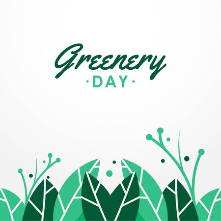 Greenery Day Vector Design Illustration For Celebrate Momentのイラスト素材