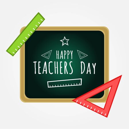 Happy Teacher Day Vector Design Illustration For Celebrate Momentのイラスト素材