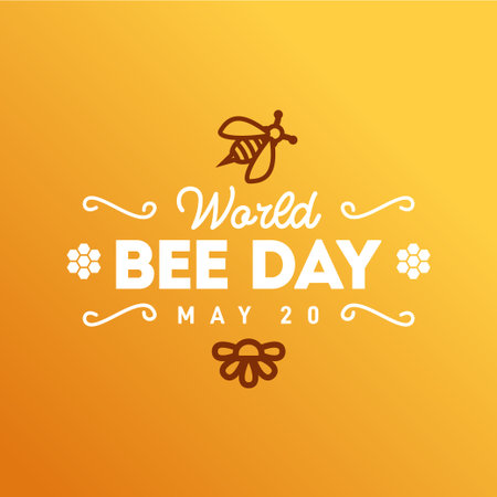 World Bee Day Vector Design Illustration For Celebrate Momentのイラスト素材