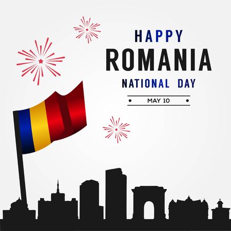 Romania Independence Day Vector Design Illustration For Celebrate Momentのイラスト素材