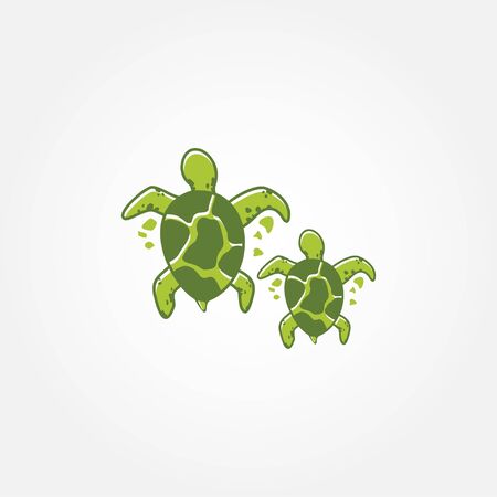 Turtle Vector Design Illustration For Backgroundのイラスト素材