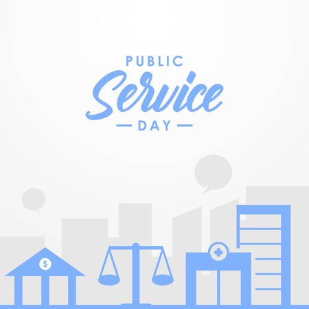 Public Service Day Vector Design Illustration For Celebrate Momentのイラスト素材