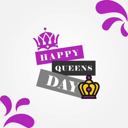 Happy Queens Day Vector Design Illustration For Celebrate Momentのイラスト素材