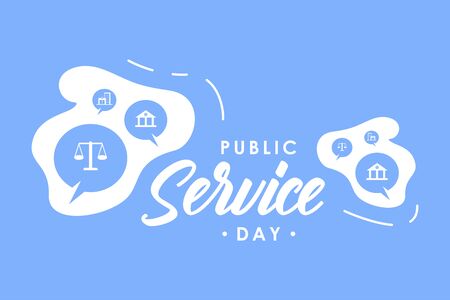 Public Service Day Vector Design Illustration For Celebrate Momentのイラスト素材