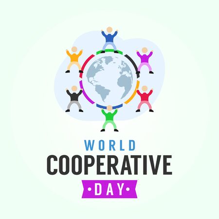 World Cooperative Day Vector Design Illustration For Celebrate Momentのイラスト素材