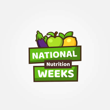 National Nutrition Week Vector Design Illustration For Celebrate Momentのイラスト素材
