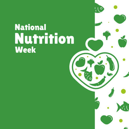 National Nutrition Week Vector Design Illustration For Celebrate Momentのイラスト素材