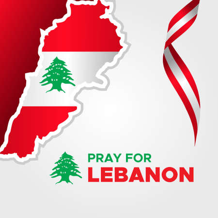 Pray For Lebanon Vector Design Illustration For Accident Momentのイラスト素材