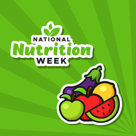 National Nutrition Week Vector Design Illustration For Celebrate Momentのイラスト素材
