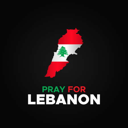Pray For Lebanon Vector Design Illustration For Accident Momentのイラスト素材