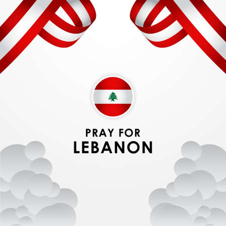 Pray For Lebanon Vector Design Illustration For Accident Momentのイラスト素材