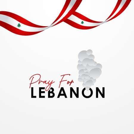 Pray For Lebanon Vector Design Illustration For Accident Momentのイラスト素材