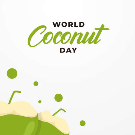 World Coconut Day Vector Design Illustration For Celebrate Momentのイラスト素材