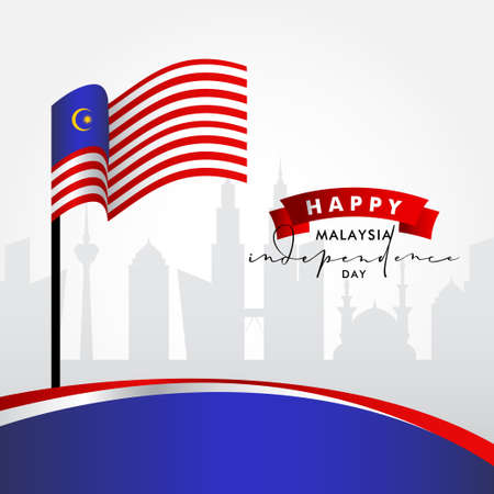 Malaysia Independence Day Vector Design Illustration For Celebrate Momentのイラスト素材