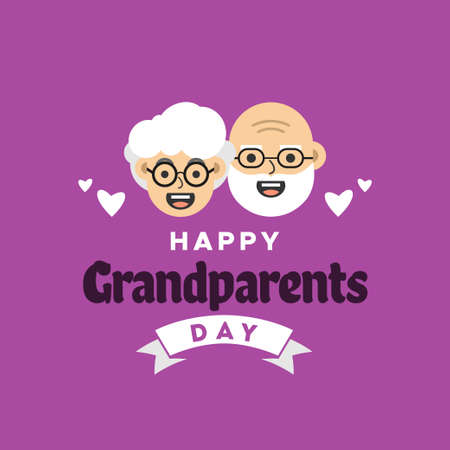 Happy Grandparent Day Vector Design Illustration For Celebrate Momentのイラスト素材