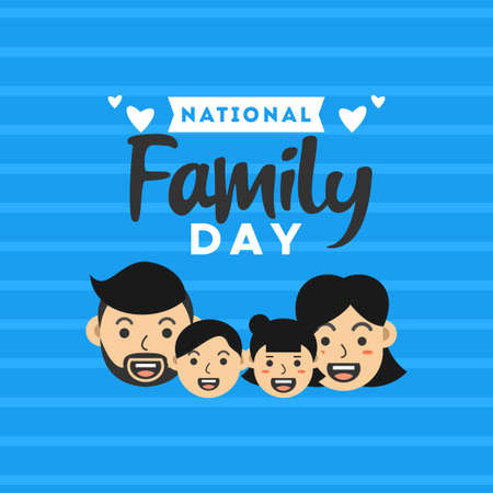 National Families Day Vector Design Illustration For Celebrate Momentのイラスト素材