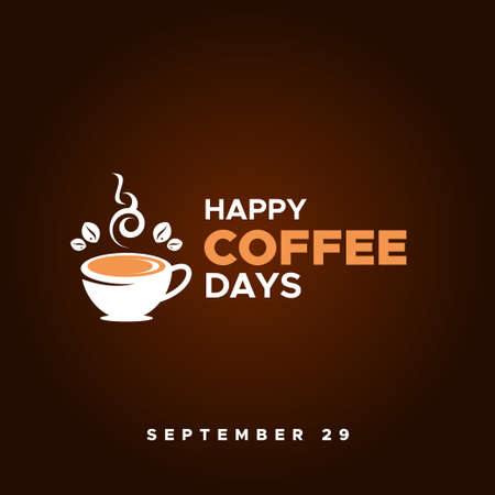 Happy Coffee Day Vector Design Illustration For Celebrate Momentのイラスト素材