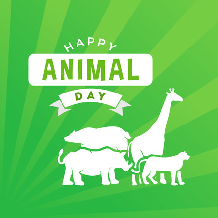 World Animal Day Vector Design Illustration For Celebrate Moment