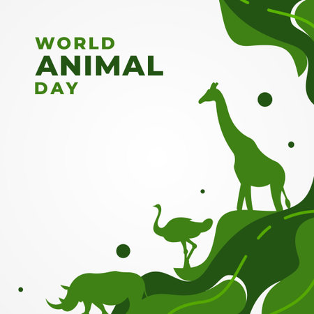 World Animal Day Vector Design Illustration For Celebrate Moment