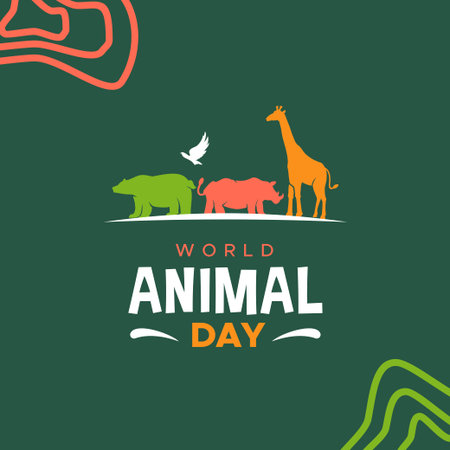 World Animal Day Vector Design Illustration For Celebrate Moment