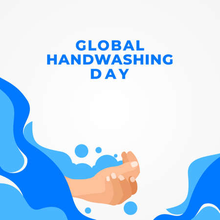 Global Hand Washing Day Vector Design Illustration For Banner and Backgroundのイラスト素材