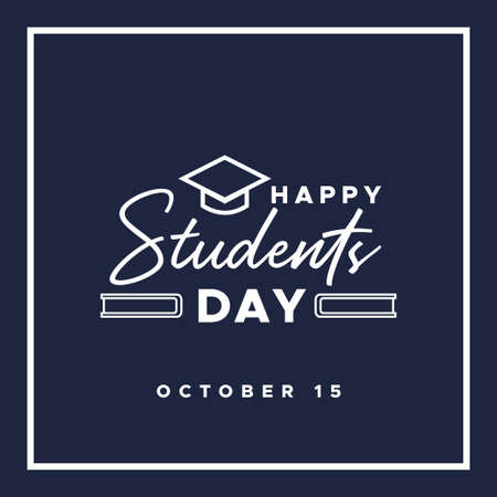 Happy Student Day Vector Design Illustration For Banner and Backgroundのイラスト素材