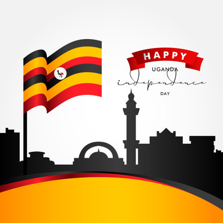 Uganda Independence Day Vector Design Illustration For Celebrate Momentのイラスト素材