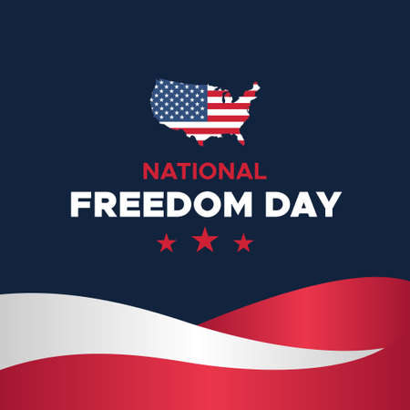 National Freedom Day Vector Design Illustration For Banner and Backgroundのイラスト素材