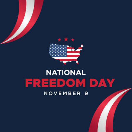 National Freedom Day Vector Design Illustration For Banner and Backgroundのイラスト素材