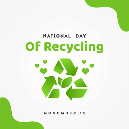 World Recycling Day Vector Design Illustration For Banner and Backgroundのイラスト素材