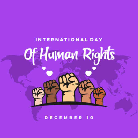 International Human Rights Day Design Template Illustrationの写真素材