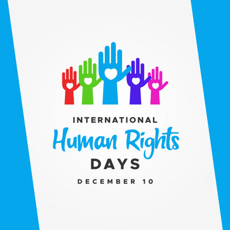 International Human Rights Day Design Template Illustrationの写真素材