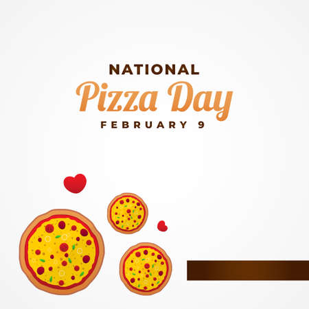 National Pizza Day Vector Design Template Backgroundのイラスト素材