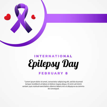International Epilepsy Day Vector Design Template Backgroundのイラスト素材