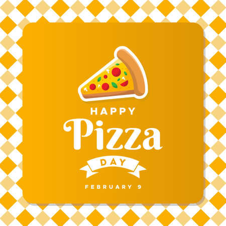 National Pizza Day Vector Design Template Backgroundのイラスト素材