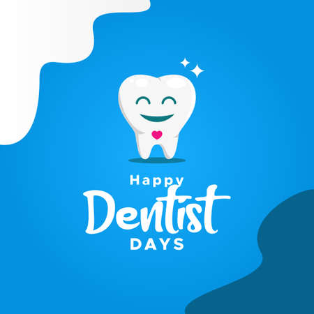 Happy Dentist Day Vector Design Template Backgroundのイラスト素材