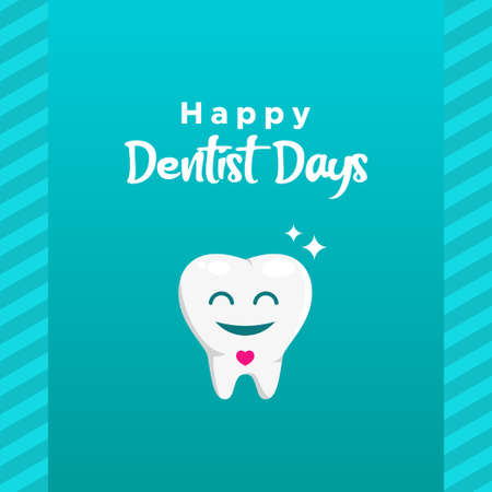 Happy Dentist Day Vector Design Template Backgroundのイラスト素材