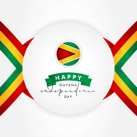 Guyana Independence Day Vector Design Template Backgroundのイラスト素材