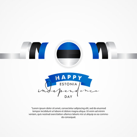 Estonia Independence Day Vector Design Template Backgroundのイラスト素材