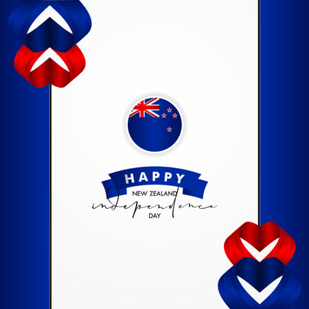 Happy New Zealand Independence Day Vector Design Template Backgroundのイラスト素材