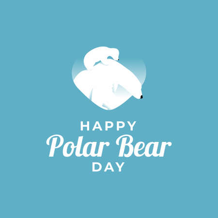 World Polar Bear Day Vector Design Template Backgroundのイラスト素材