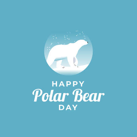 World Polar Bear Day Vector Design Template Backgroundのイラスト素材