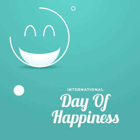 International Day Of Happiness Moment. Happy Day Celebrationのイラスト素材
