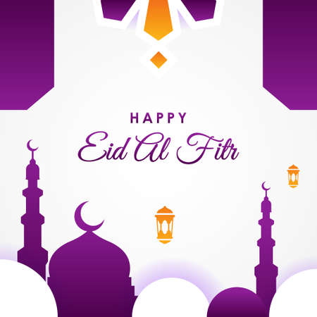Eid Mubarak Celebration Greeting Card Designのイラスト素材