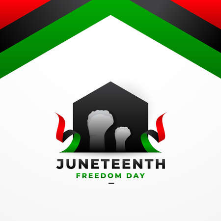 Happy Juneteenth Freedom Day Background Designのイラスト素材